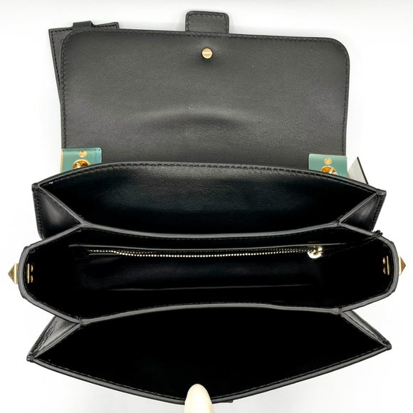 Brand New Classic B-Rockstud Flap Chain Leather Large Crossbody Shoulder Bag - Picture 12 of 13